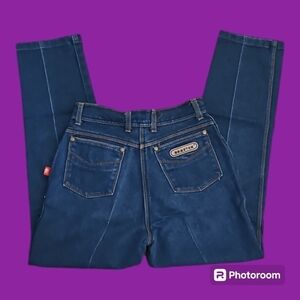 Vtg BRAXTON 1980s Junior High Rise Stretch Blue Denim Ankle Jeans Size 0 - 2